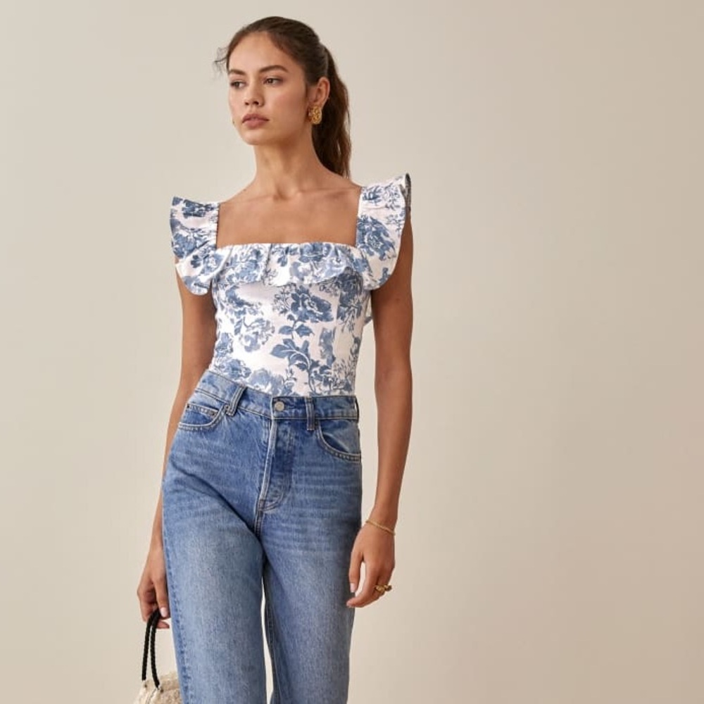 Reformation Rhode Linen Top